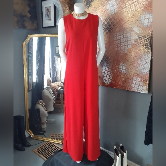 Zara Pants - Zara Red Sleeveless Jumpsuit
